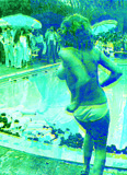 Swimmingpool in Petrol ink (2018)
